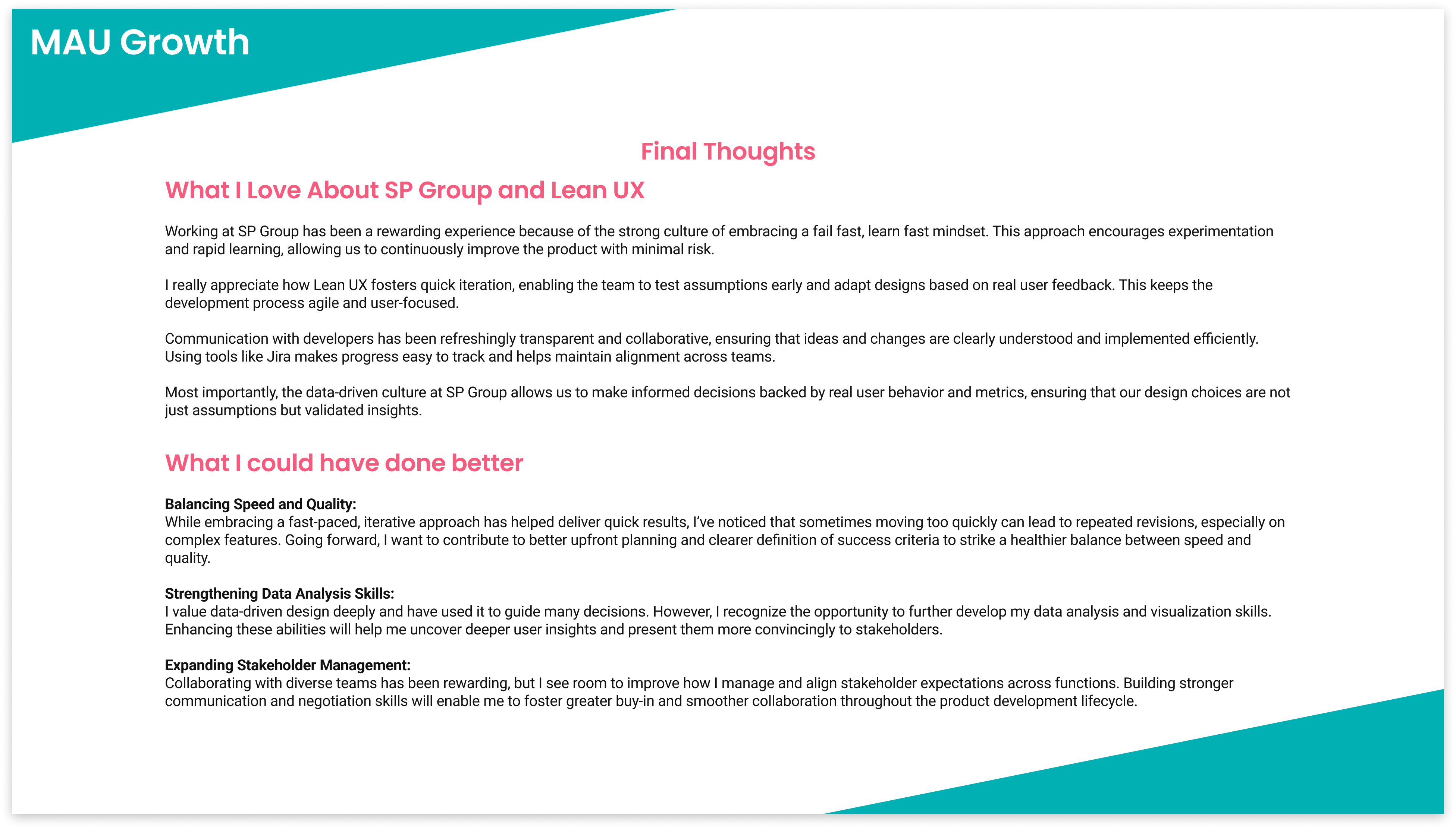 Description of final mockup